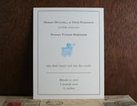Baby carriage birth announcement