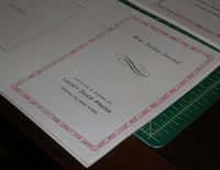 Wine journal - title page, in process